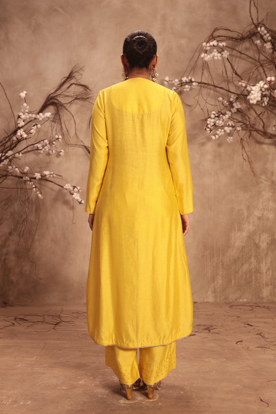 Nazakat Yellow Frockstyle Kurta Set