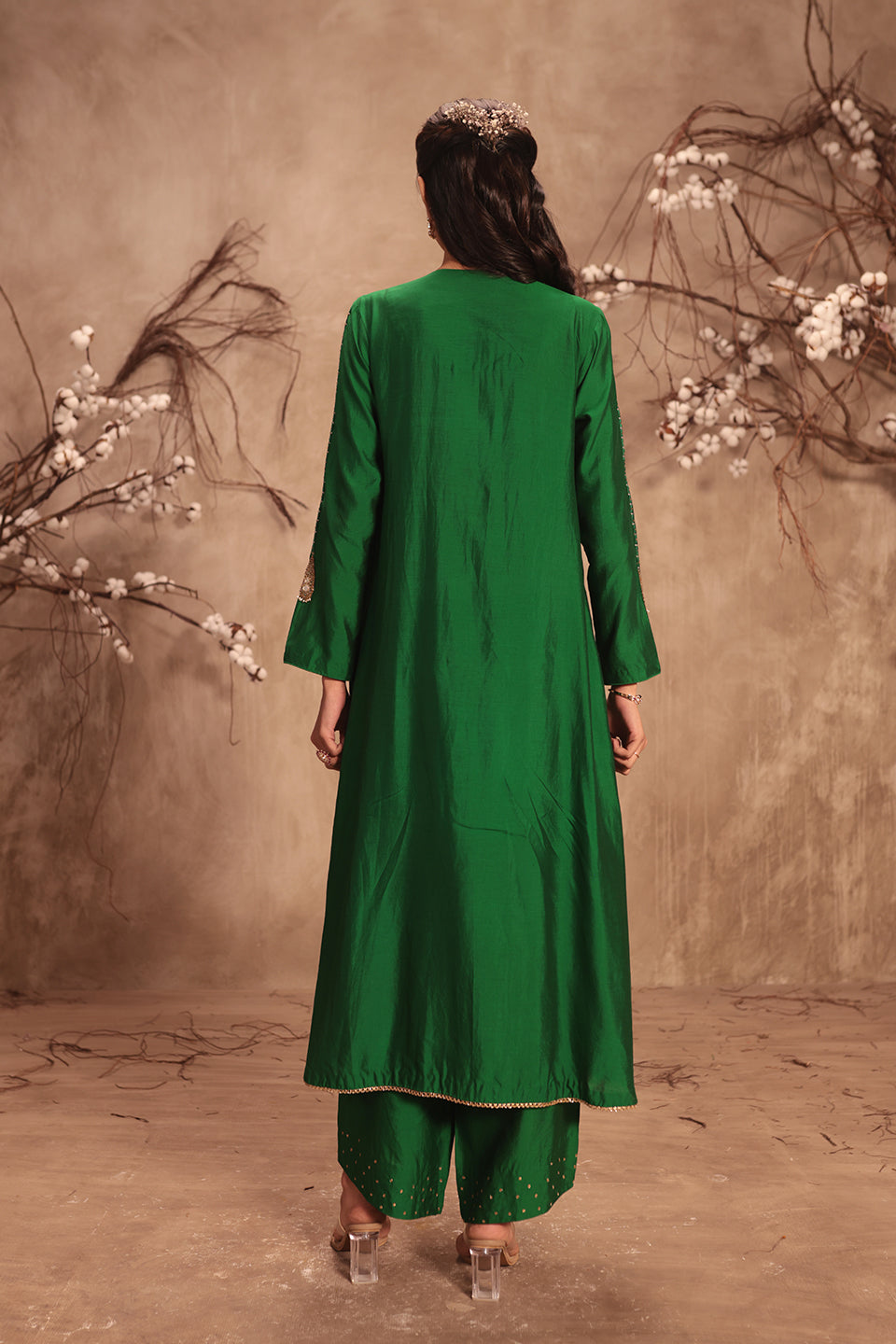Nazakat Green Frockstyle Kurta Set