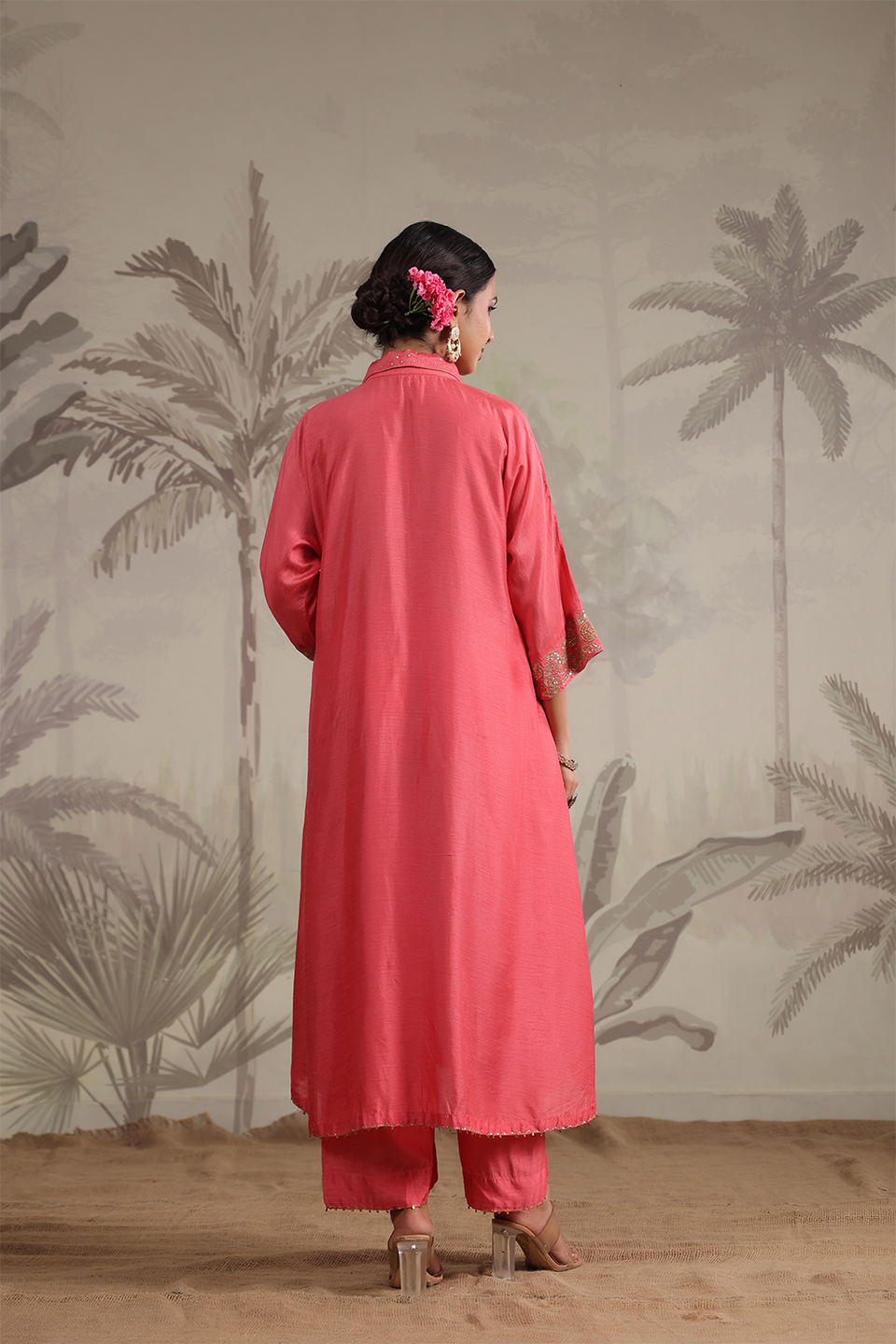 Roselyn Collar Embroidered Kurta Set