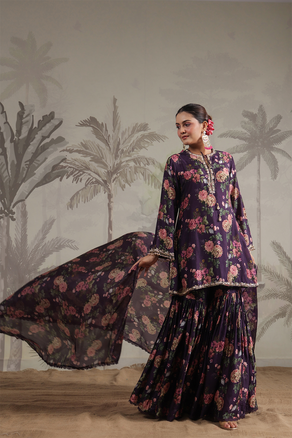 Vintage Rose Sharara Set