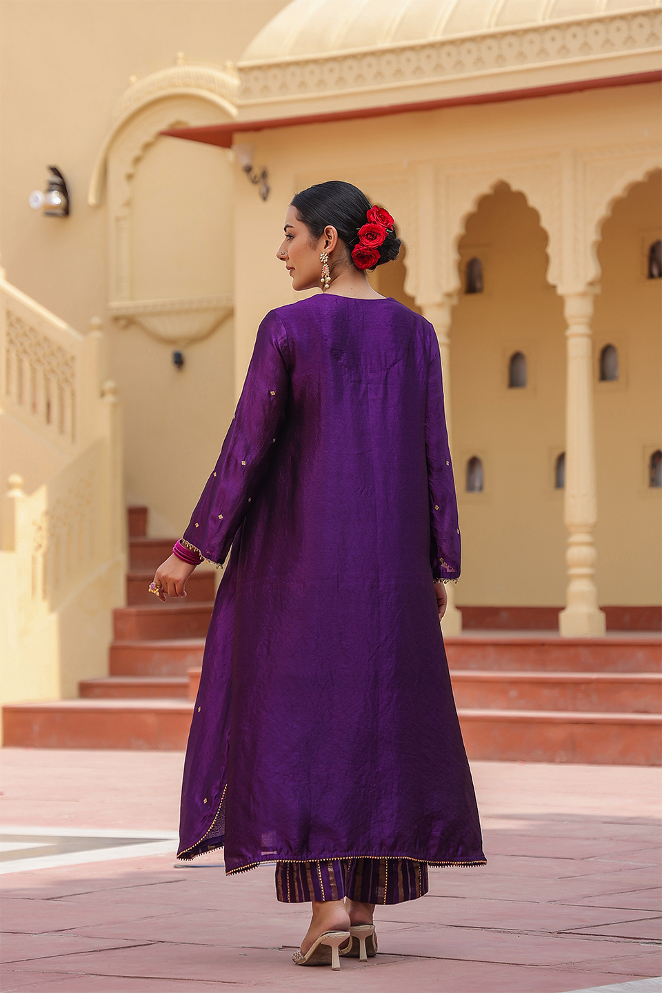 Cheent Embroidered Long Yoke Style Kurta Set