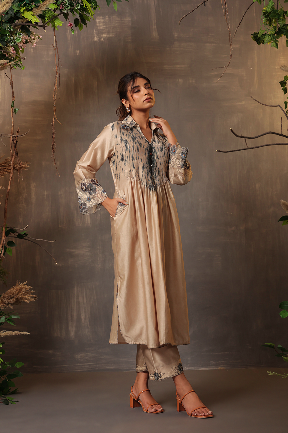 Gulshan Shibori Kurta Set