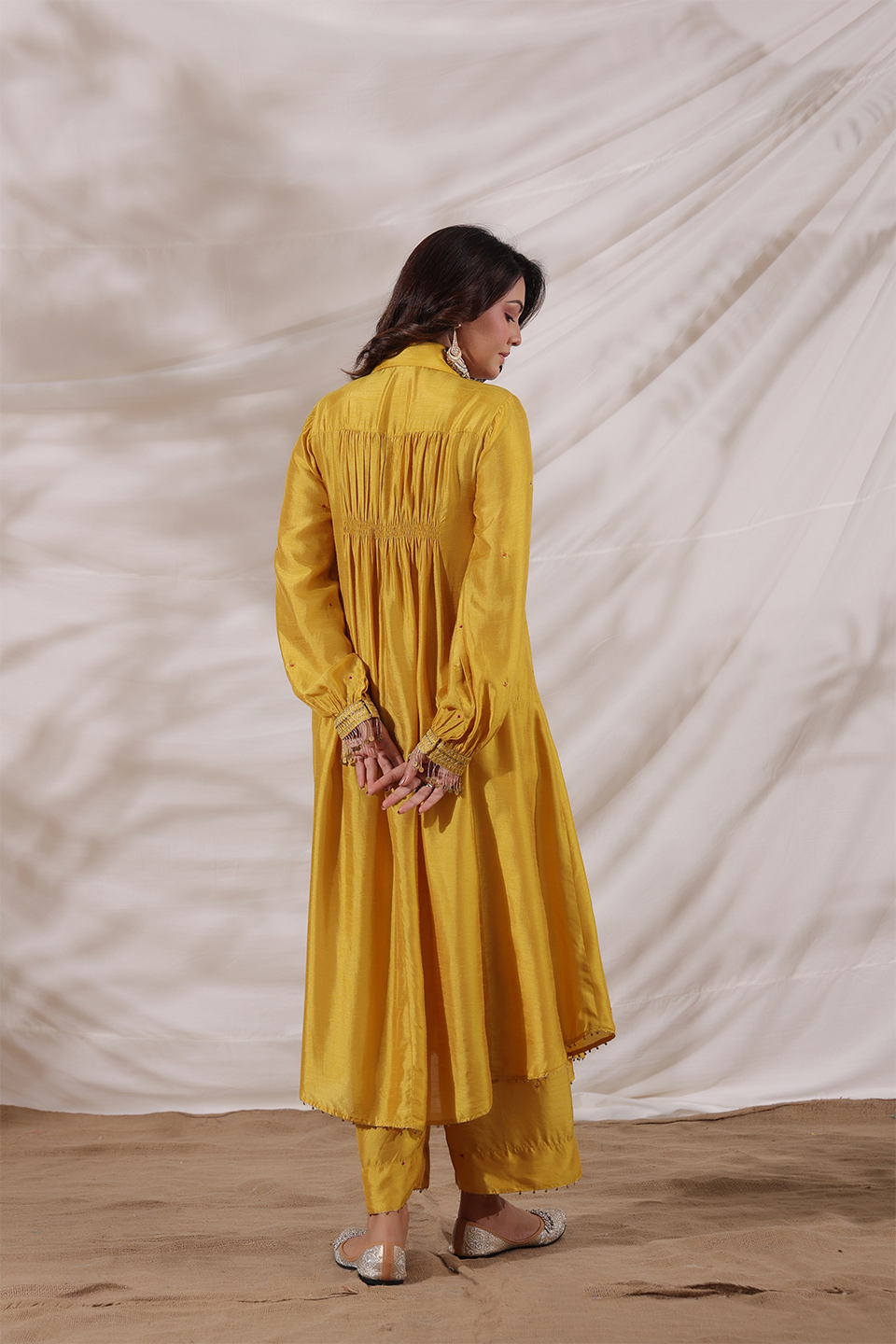 Pankh Shirt Style Embroidered Kurta Set