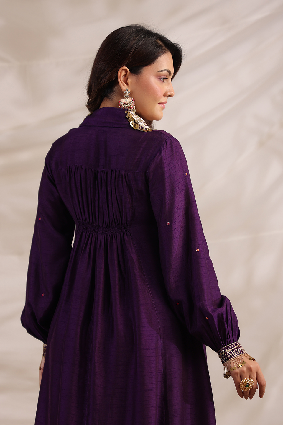Pankh Shirt Style Embroidered Kurta Set