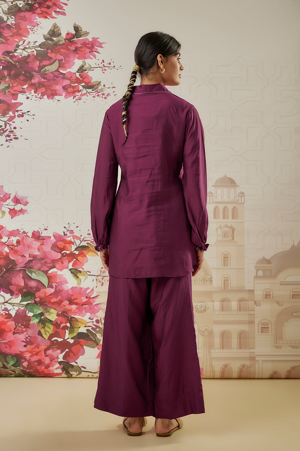 Riwayat Wine Pintuck Cord Set