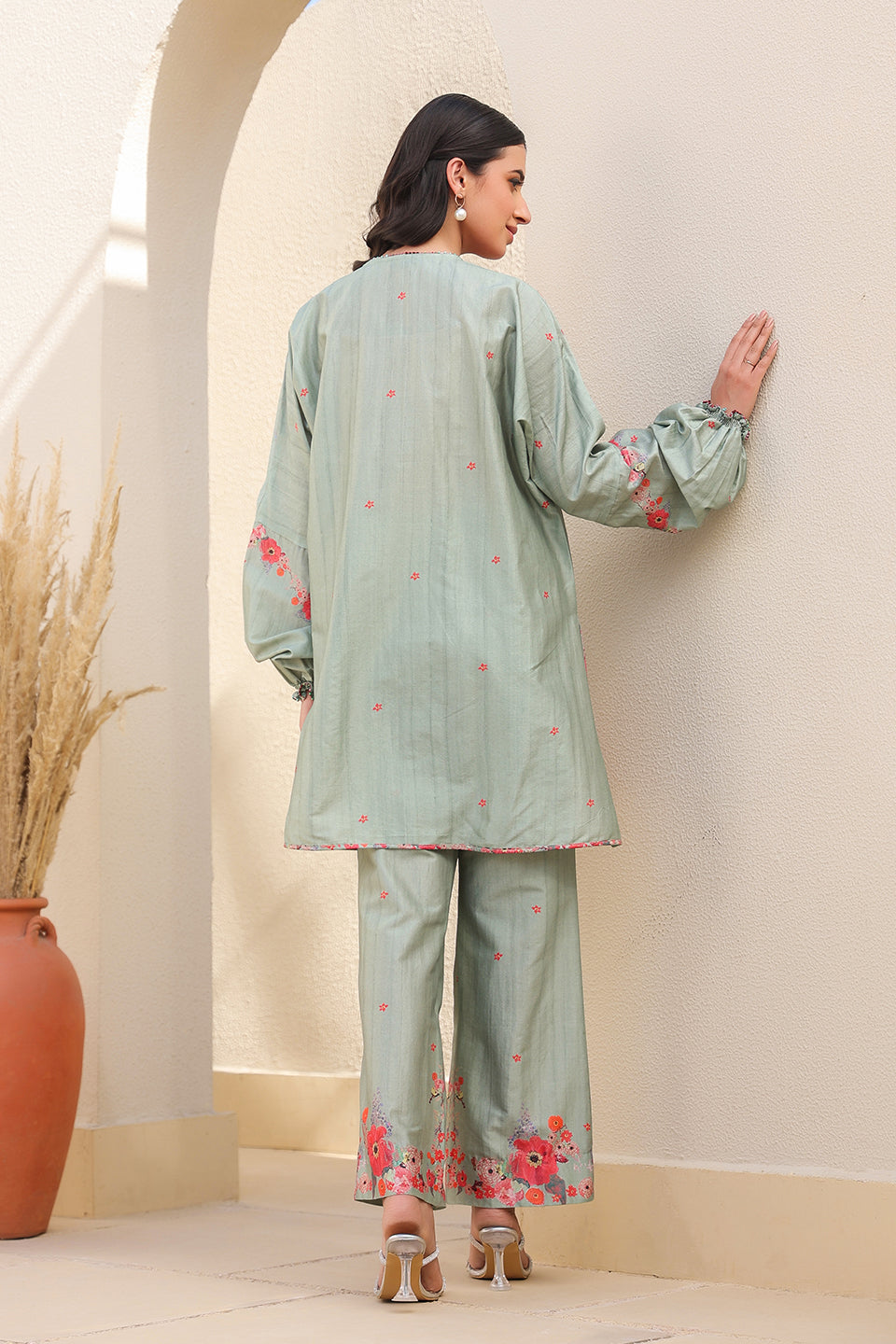 Green Bahar Heavy Hem Top