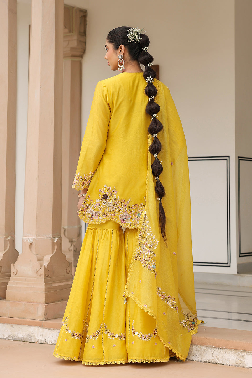 Gulzar Yellow Sharara Set