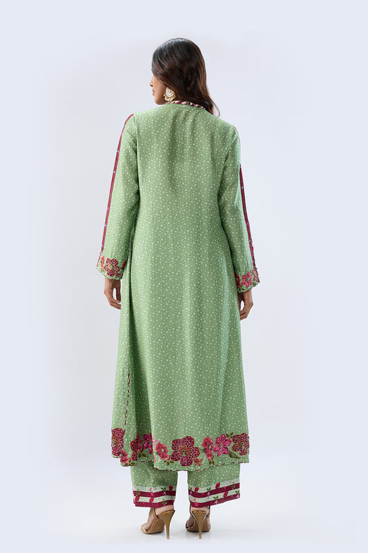 Blossom Green Gathered Yoke Kurta Set