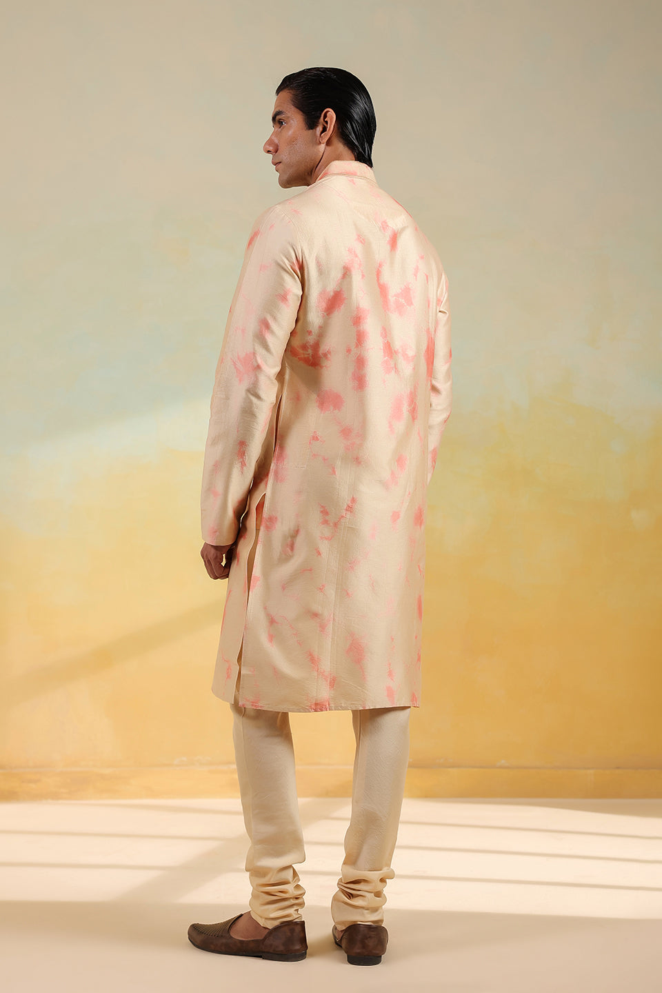 Pink Shibori Kurta Set