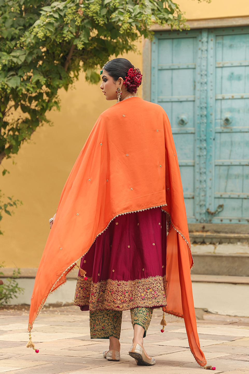 Bird Embroidered Kalidar
