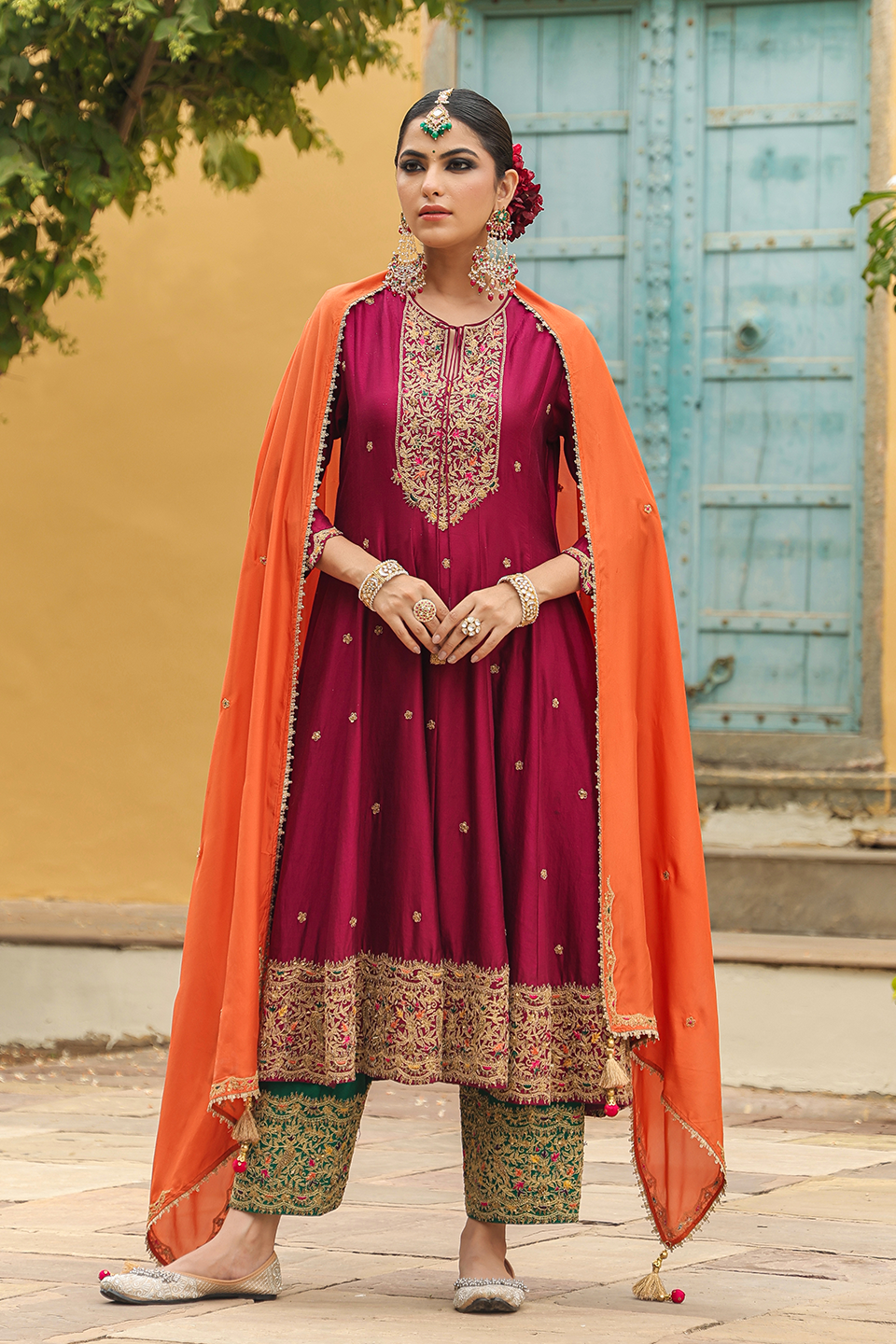 Bird Embroidered Kalidar