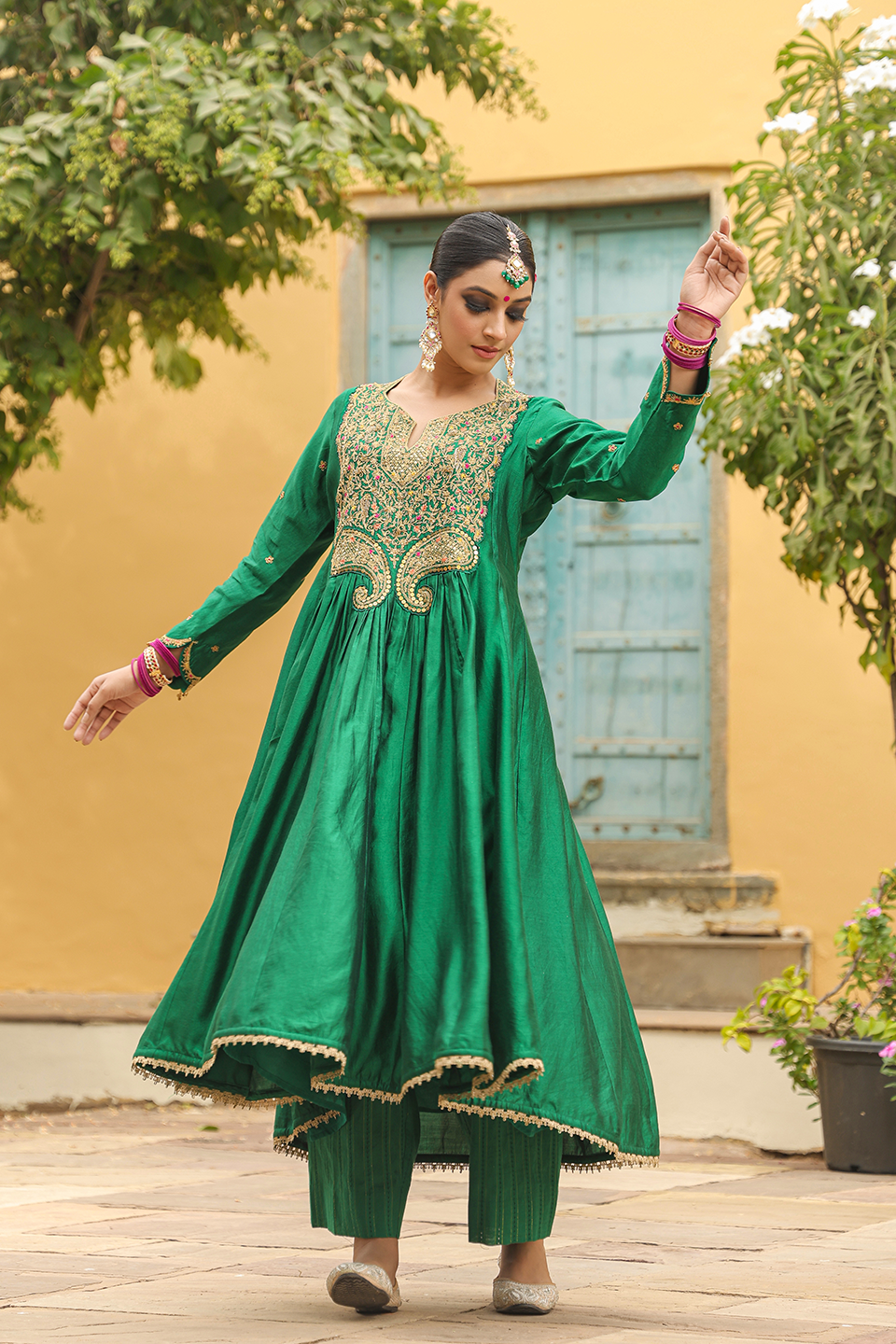 Bird Embroidered Frockstyle