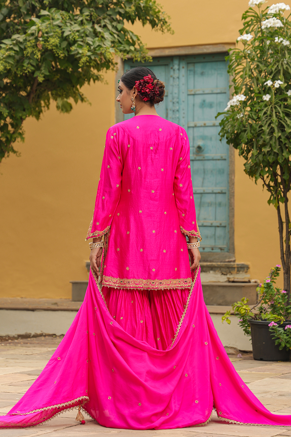 Bird Embroidered Sharara Light