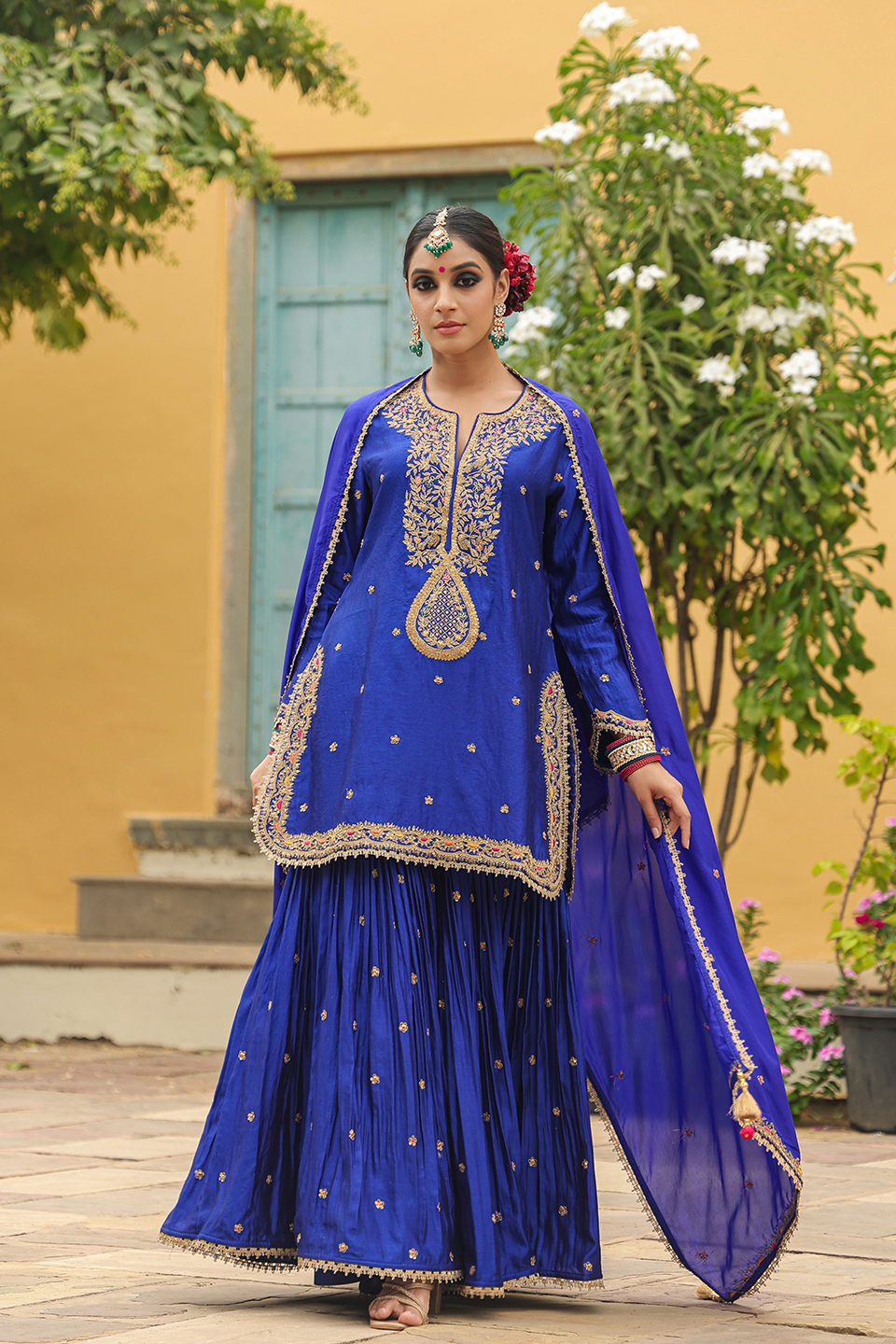 Bird Embroidered Sharara Light