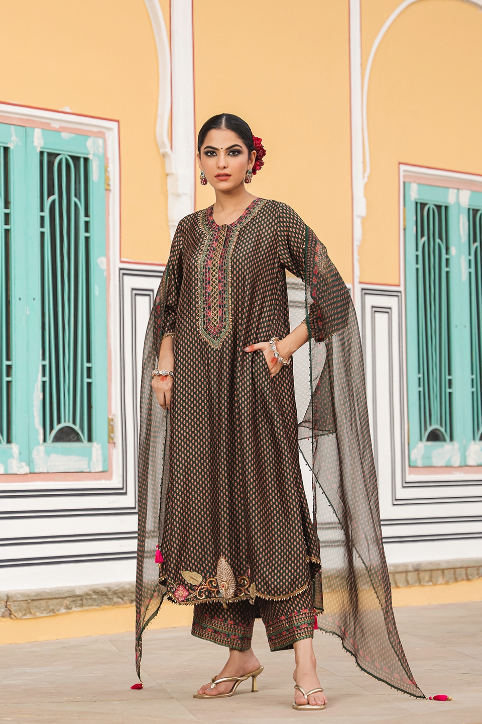 Cheent Print Heavy Hem