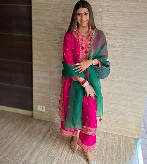 Pink Marodi Long Kurta Set