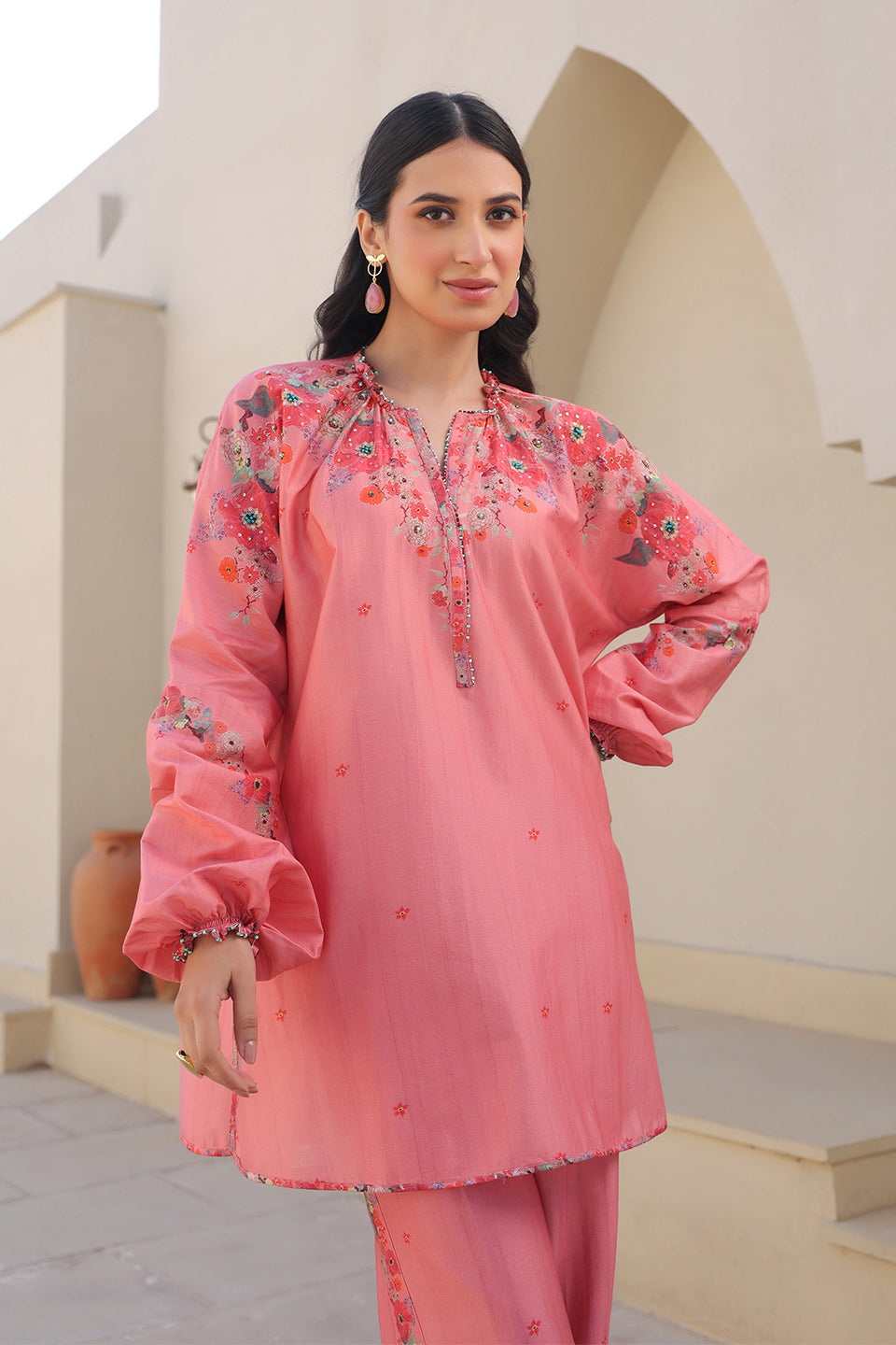 Pink Bahar Shoulder Top