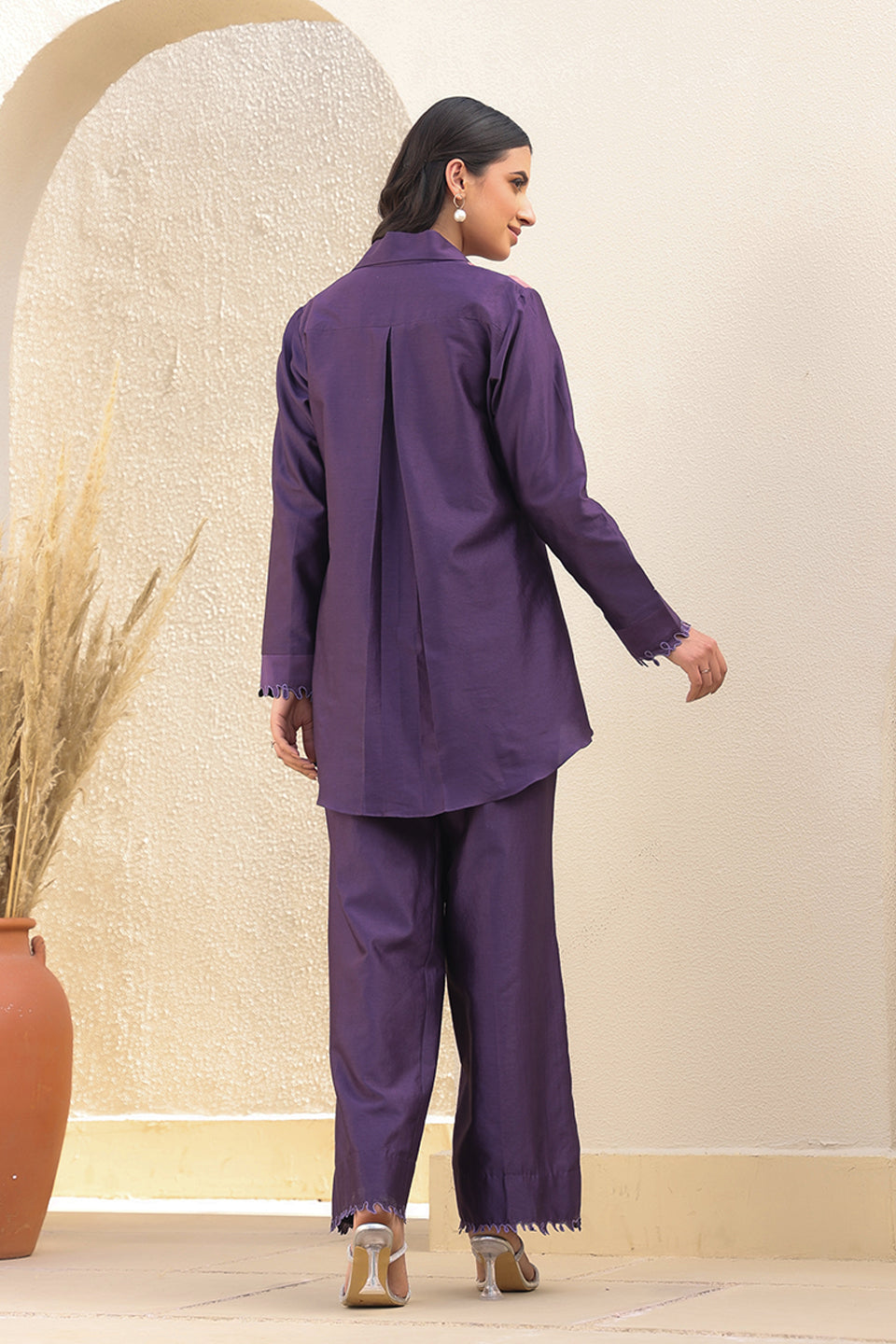 Purple French Knot Ombre Co-ord Set