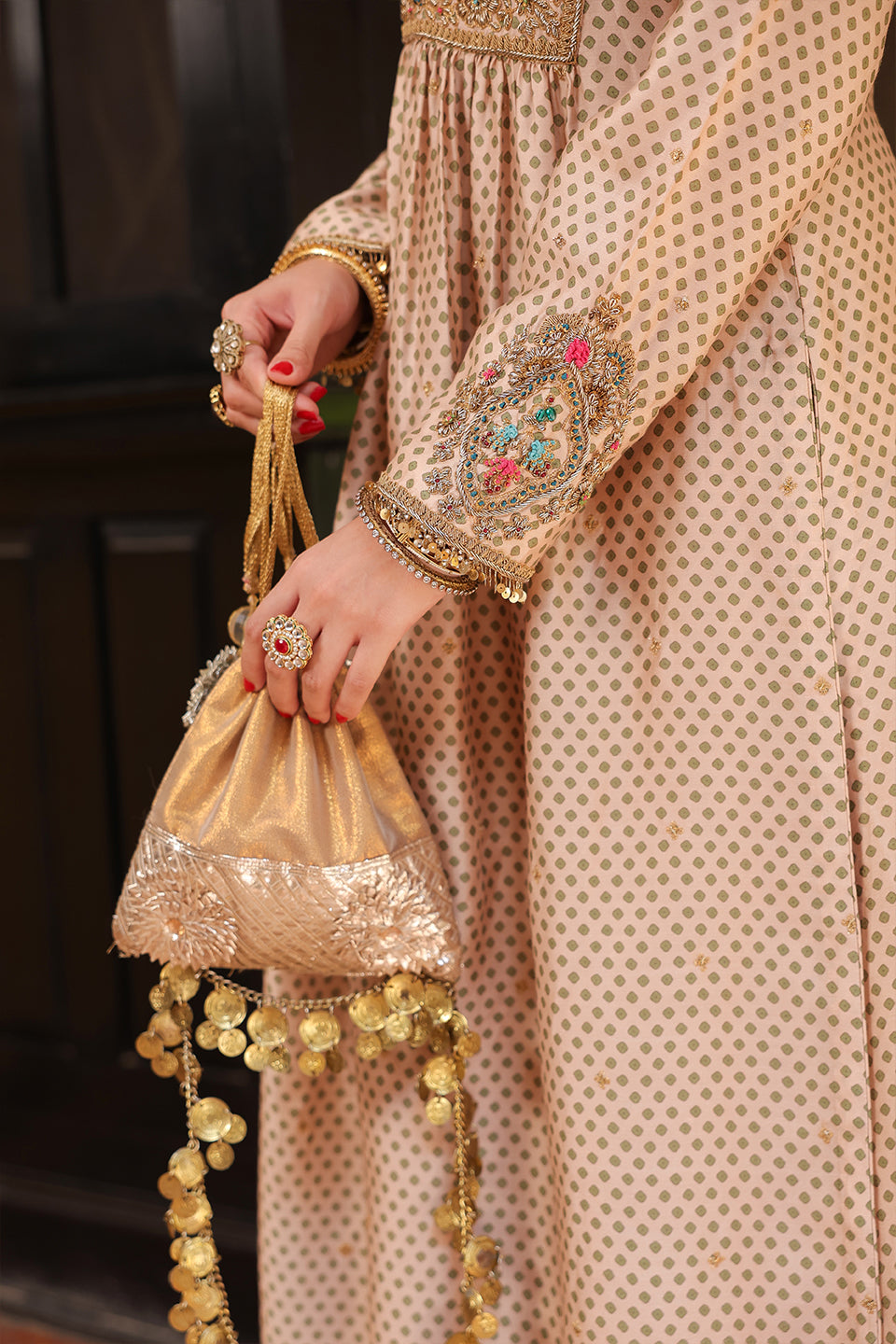 Ahista Ivory Printed Frockstyle Kurta Set