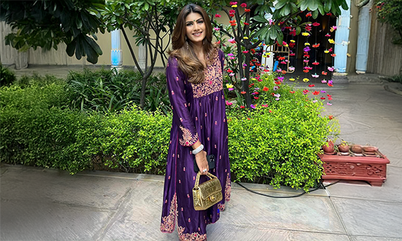 Purple Kairi Buta Jaal Frockstyle