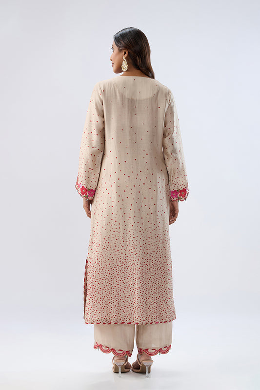 Blossom Ivory Scallop Kurta Set