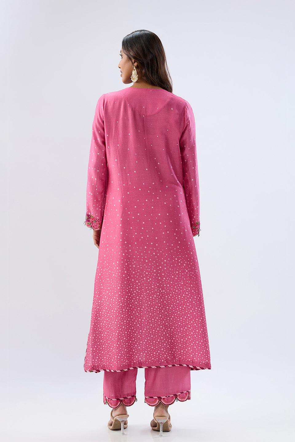 Blossom Pink Scallop Kurta Set