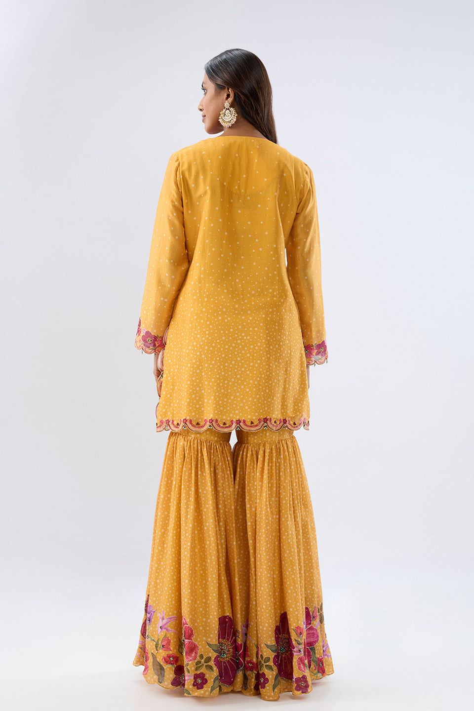 Blossom Yellow Sharara Set