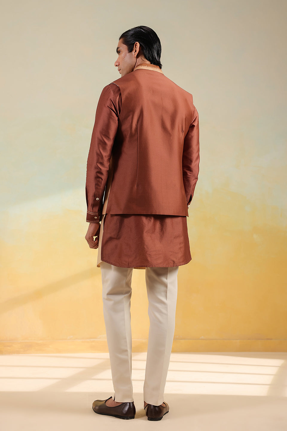 Brown Ombre Bandi Kurta Set