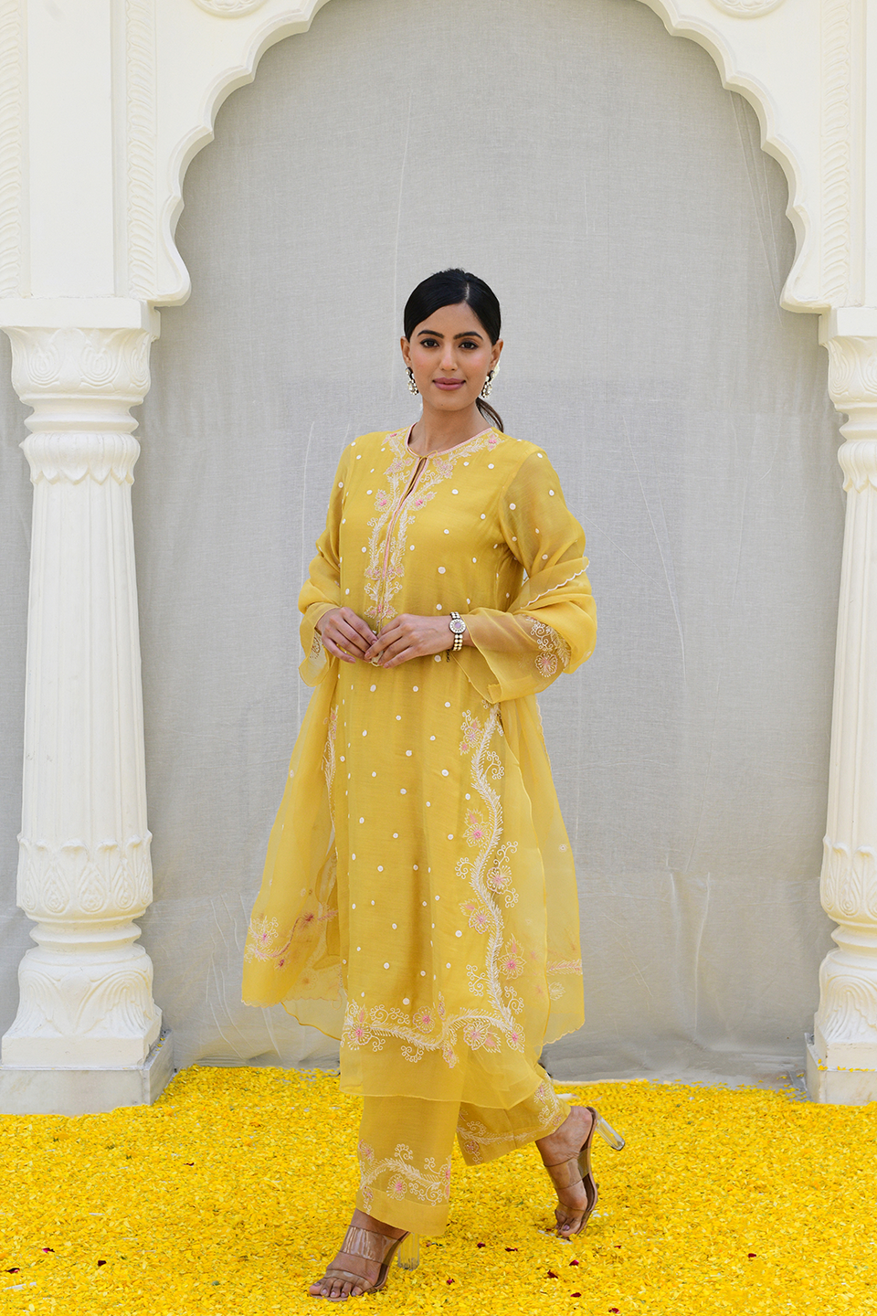 Yellow Reef Long Kurta