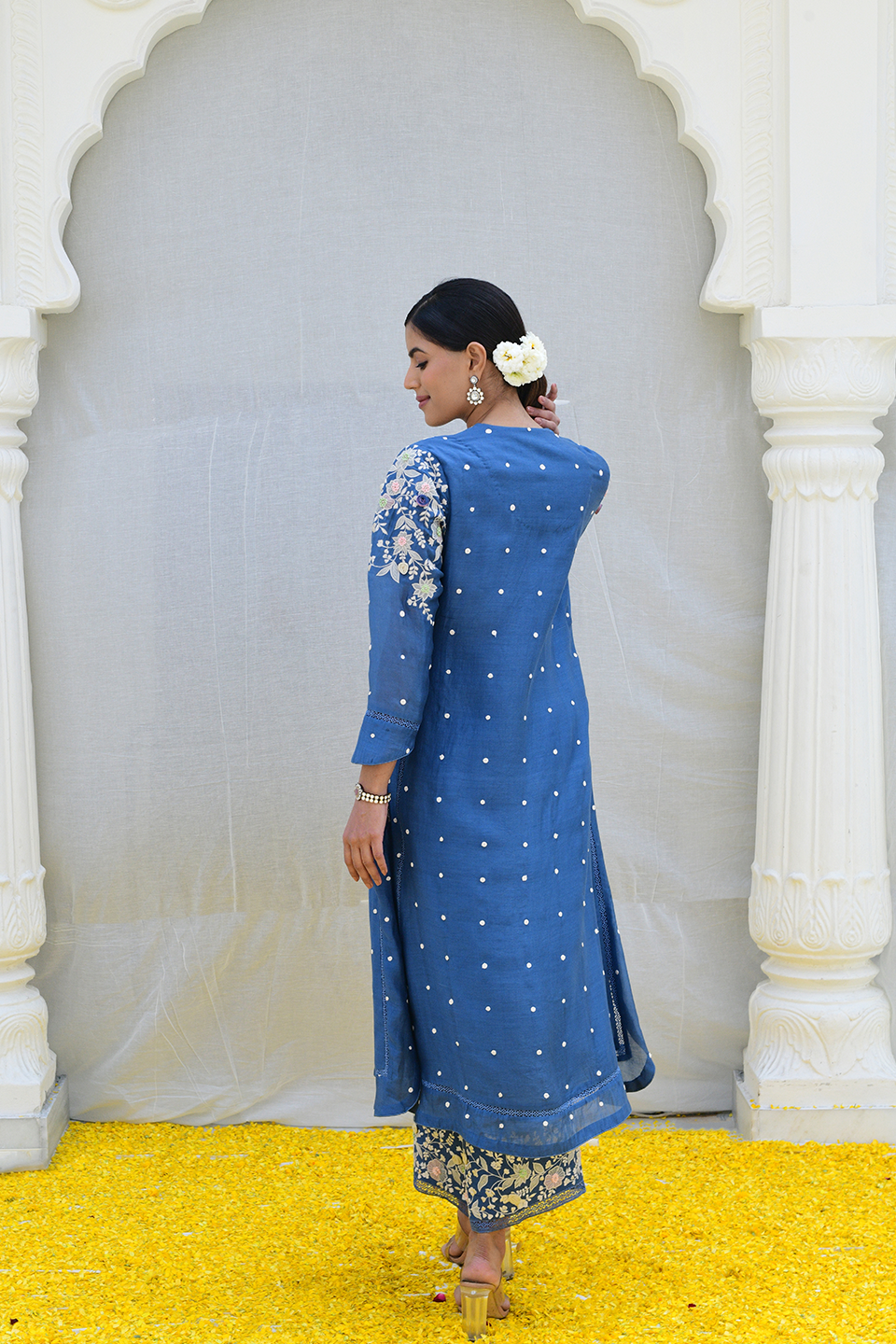 Jean Blue Ivory Light Long Kurta