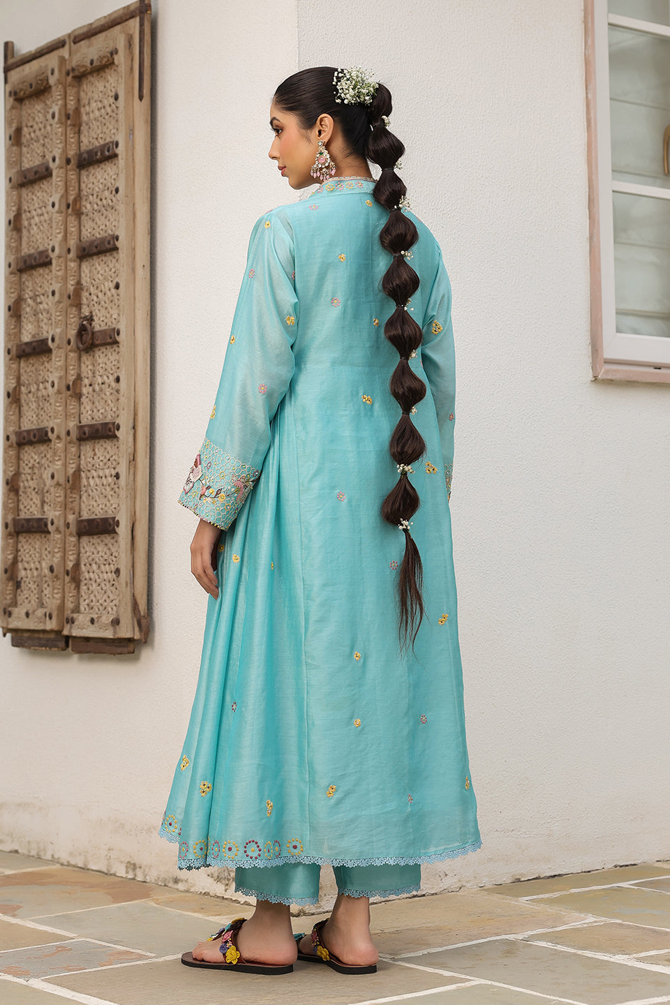 Gulzar Blue Kalidaar Set