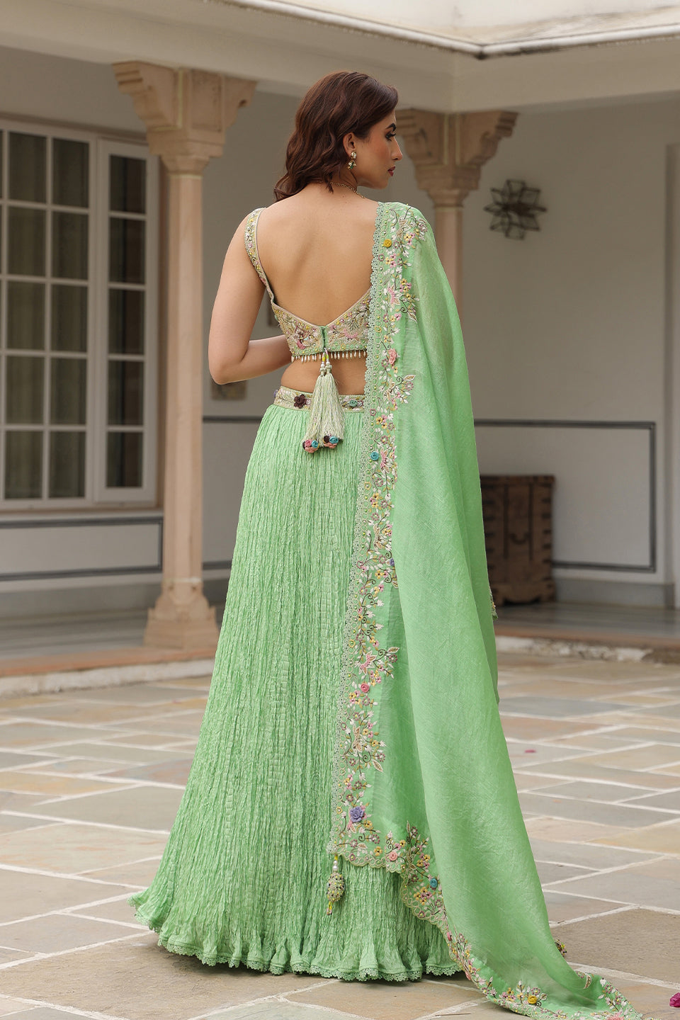 Gulzar Mint Green Lehenga Set