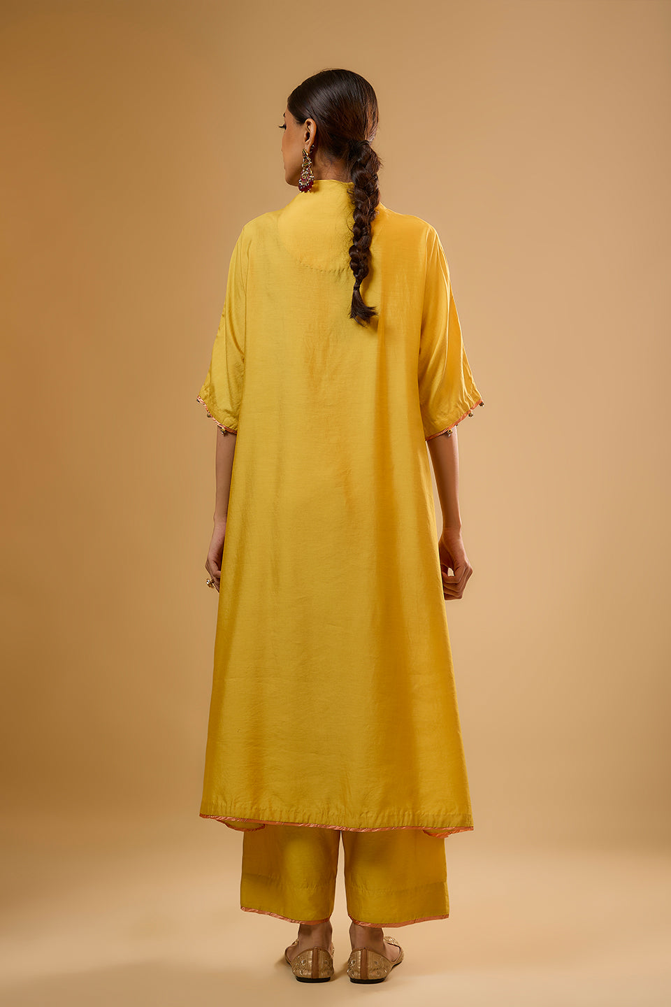 Nazakat Yellow Dori Yoke Kurta Set