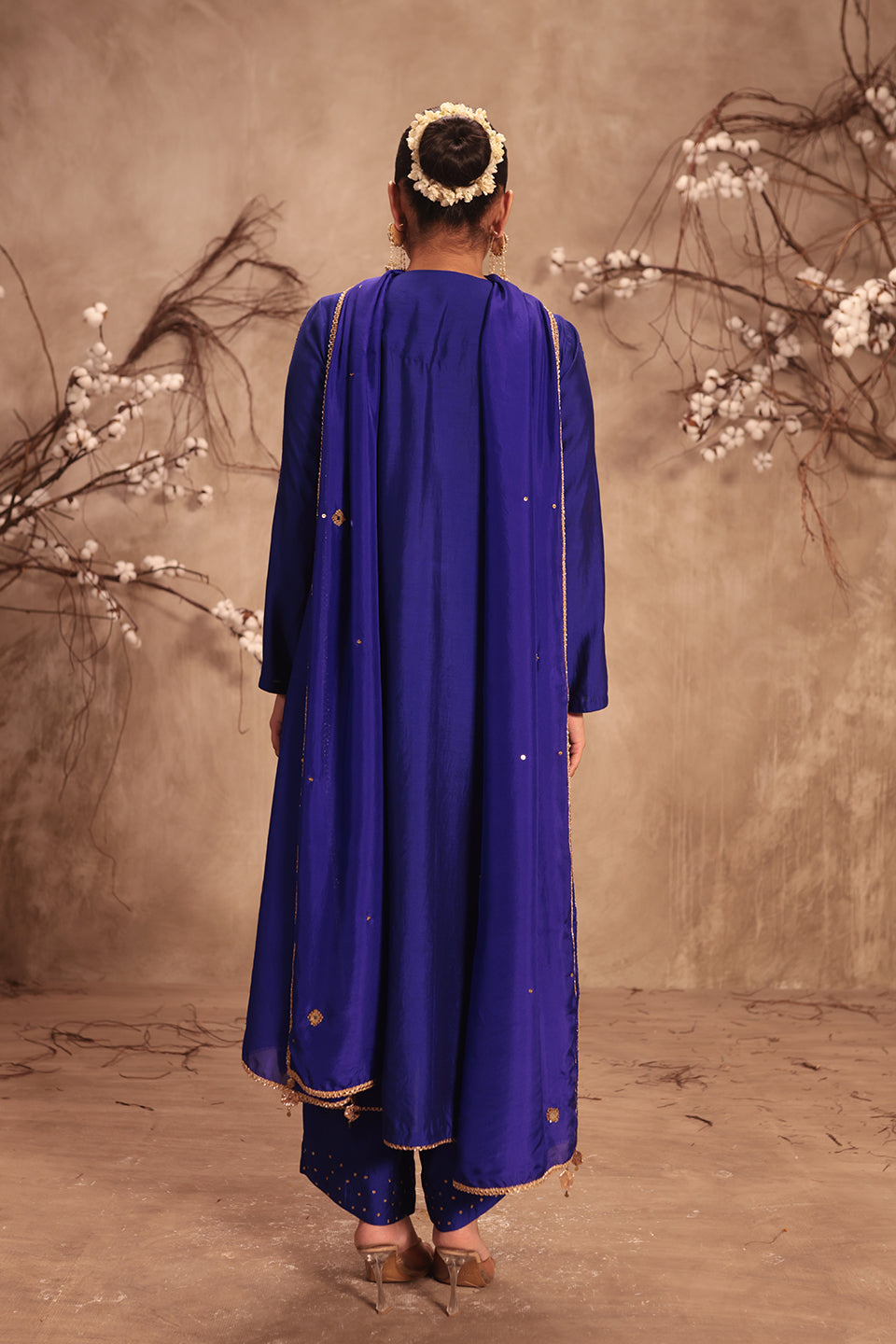 Nazakat Indigo Frockstyle Kurta Set