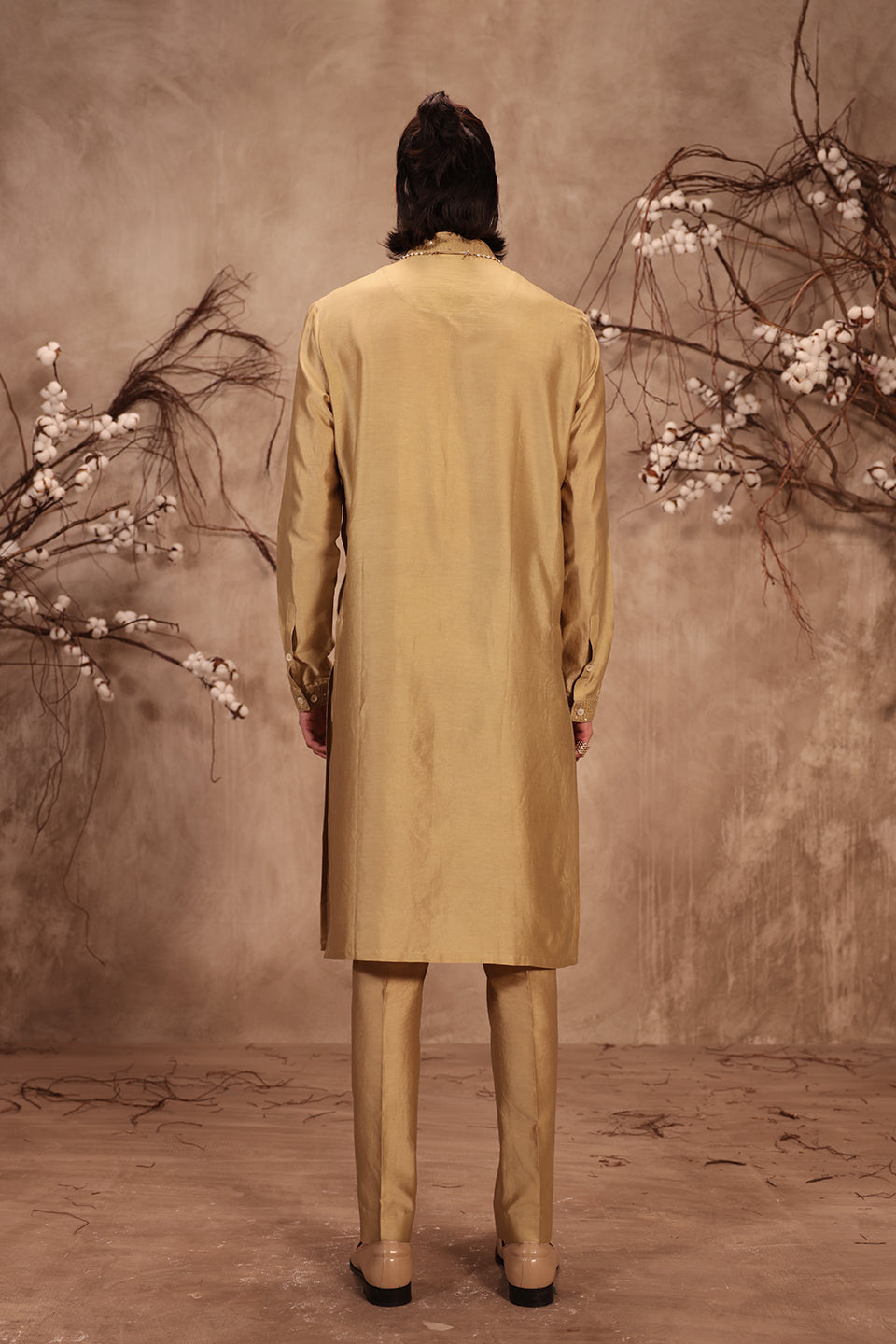 Nazakat Light Green Mirror Butti Kurta Set