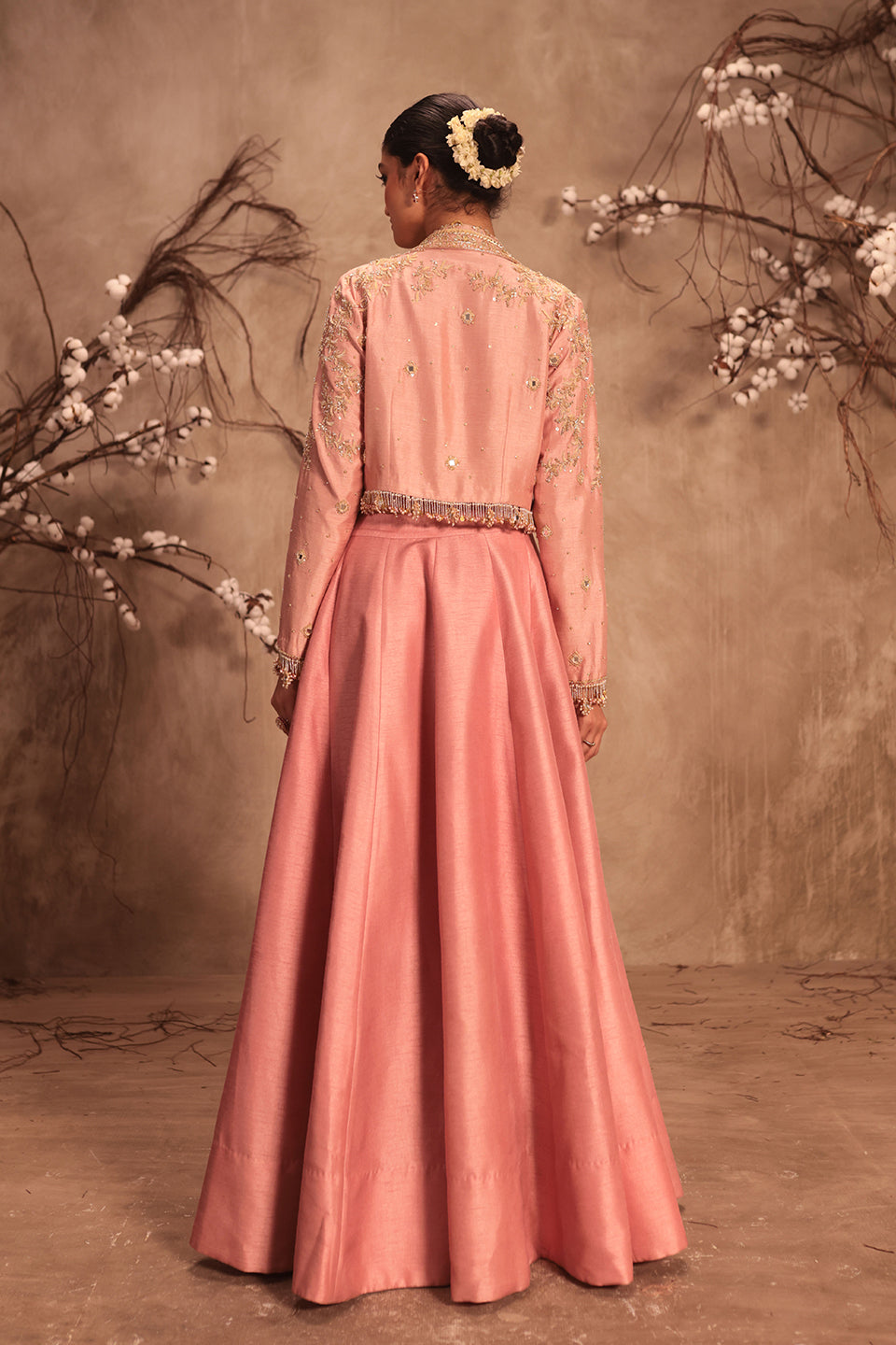Nazakat Light Pink Jacket Style Lehenga Set