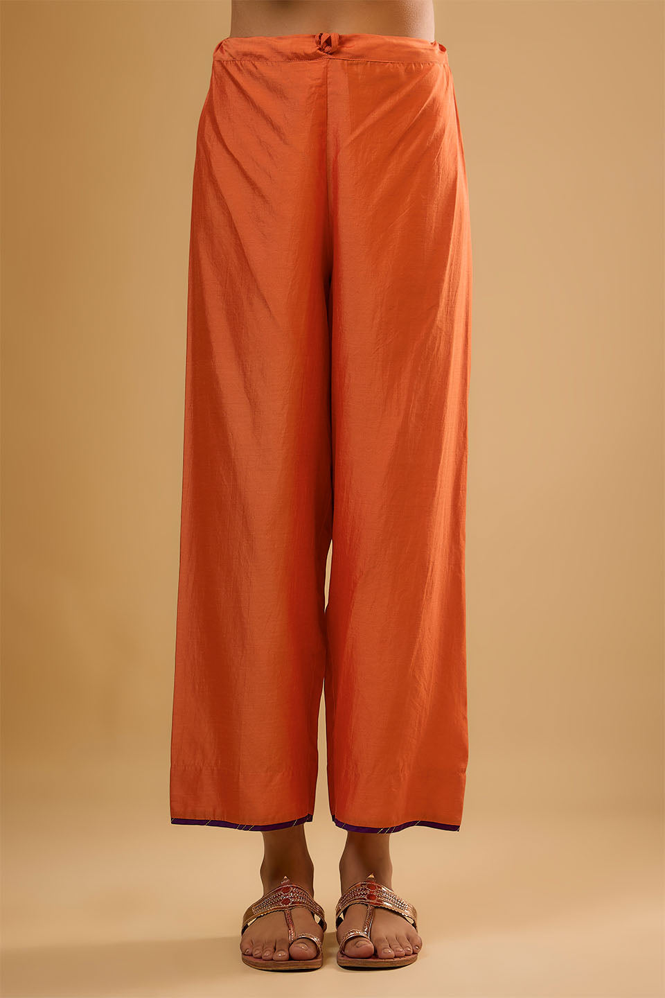 Nazakat Orange Dori Yoke Kurta Set
