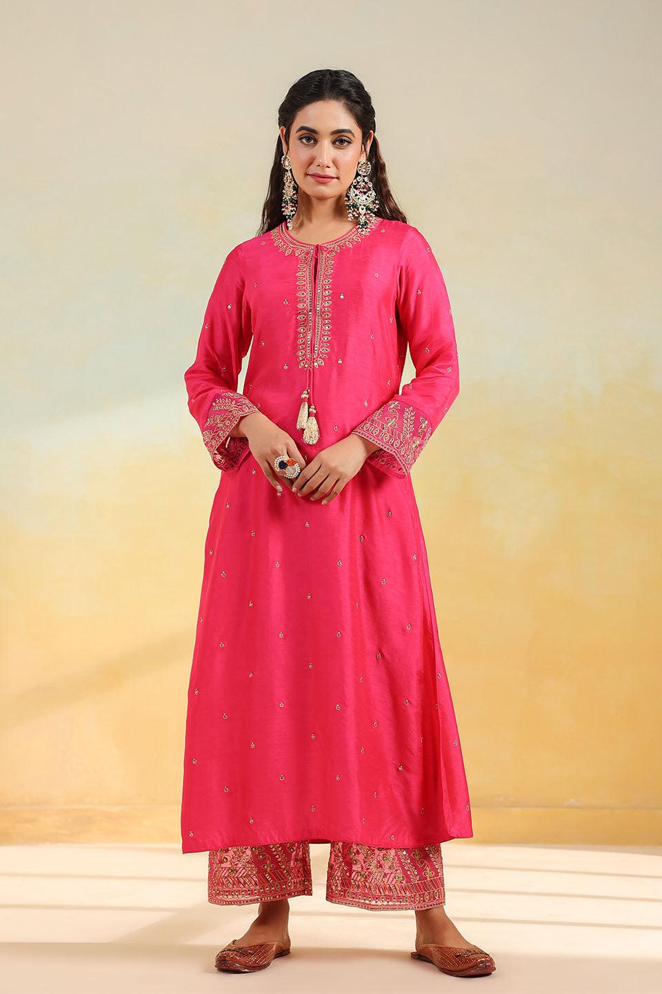 Pink Noor Farshi Kurta Set