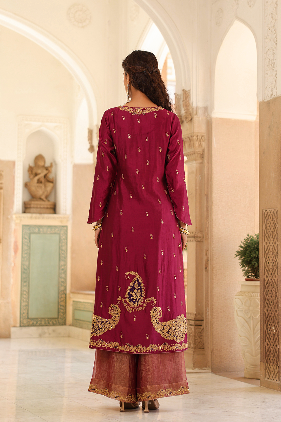 Riwayat Applique Long Kurta Set
