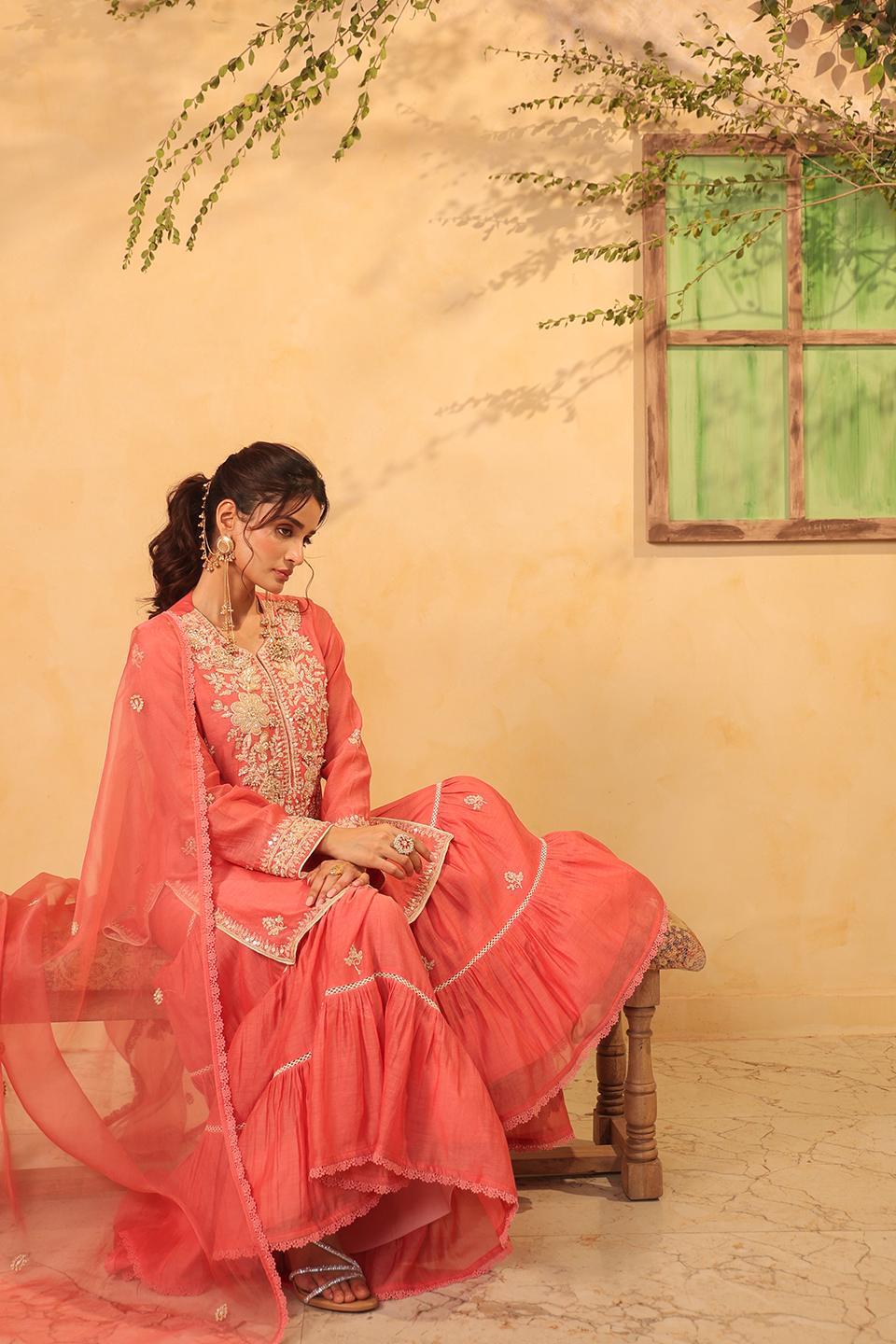 Vaayu Pink Sharara Set