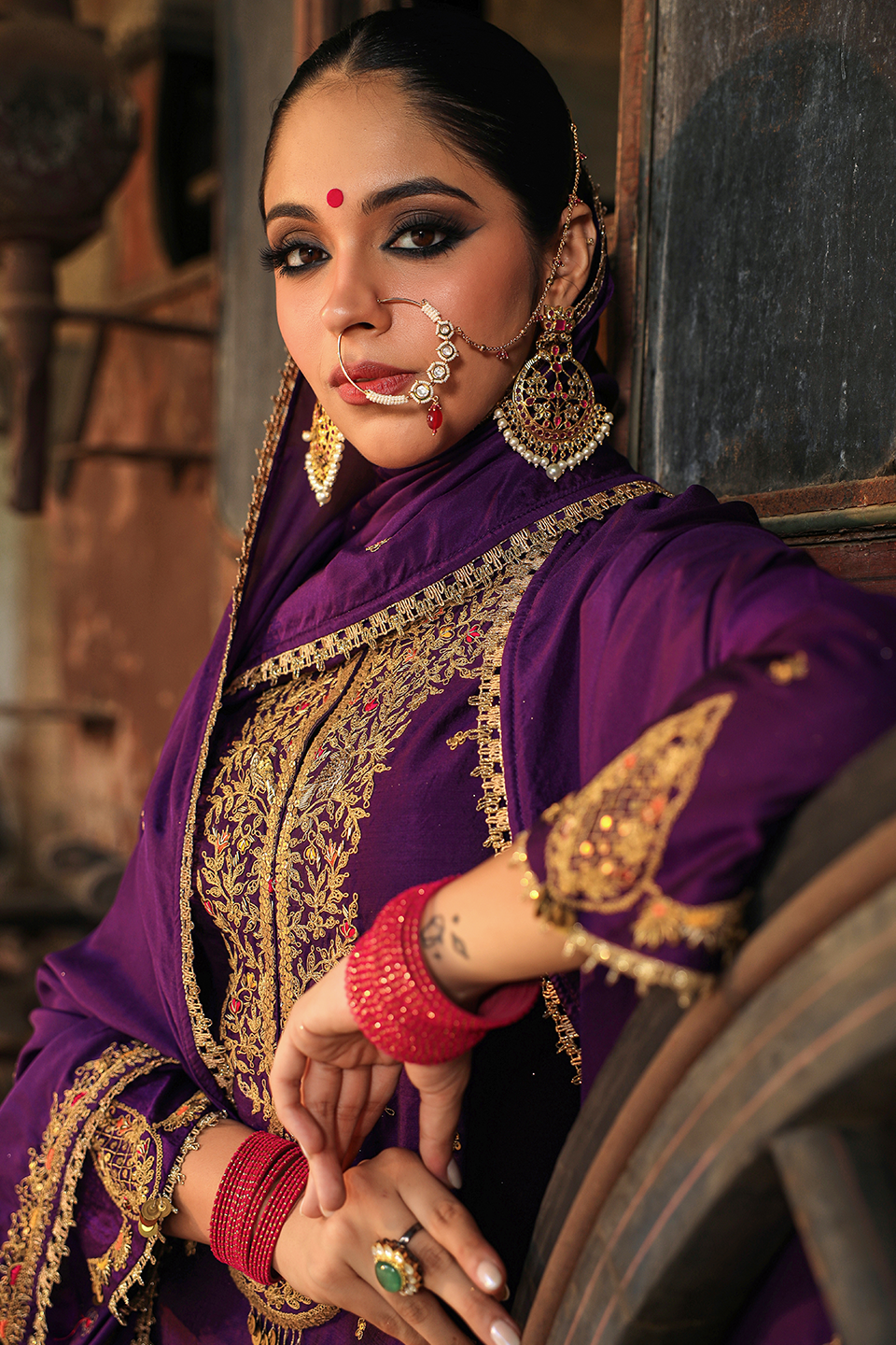 Bird Embroidered Sharara Light