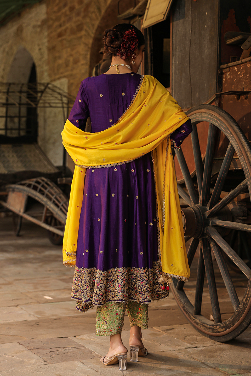 Bird Embroidered Kalidar