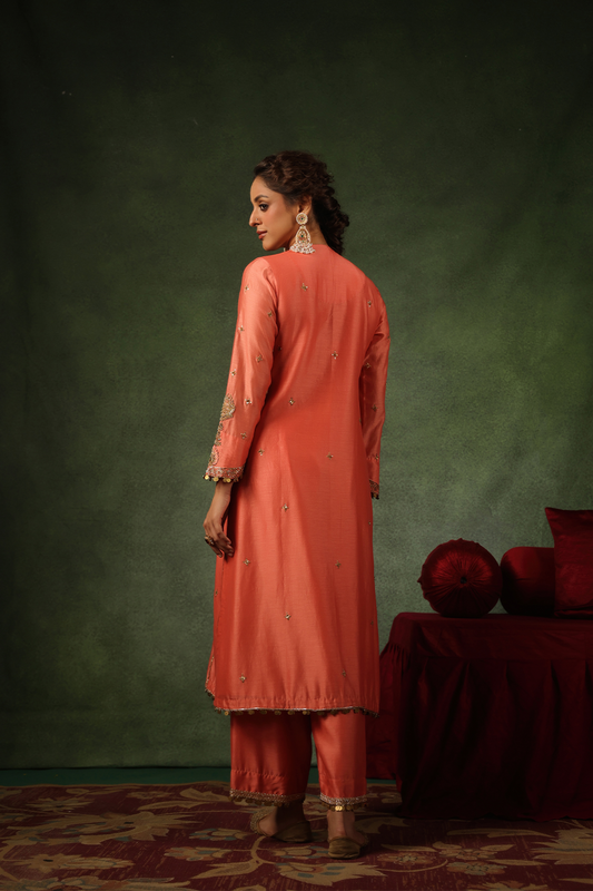 Pakeezah Zardosi Patti Buta Joda Narangi