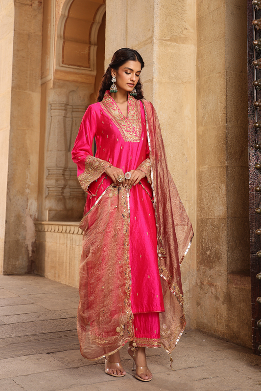 Riwayat Stand Collar Kurta Set