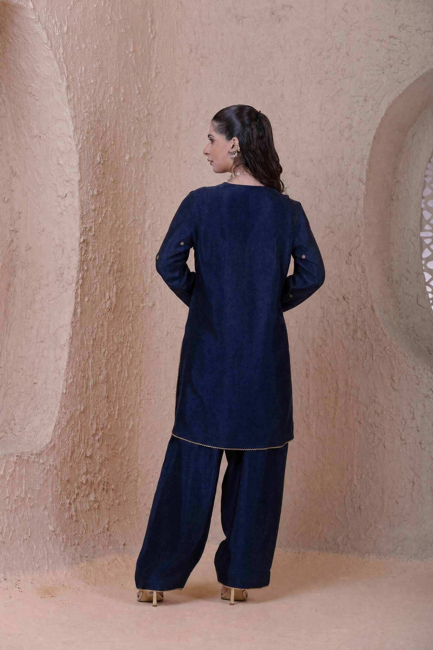 Rangrez Blue Short Kurta Set