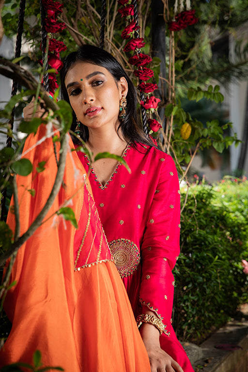 Pink Mandala Kurta Set