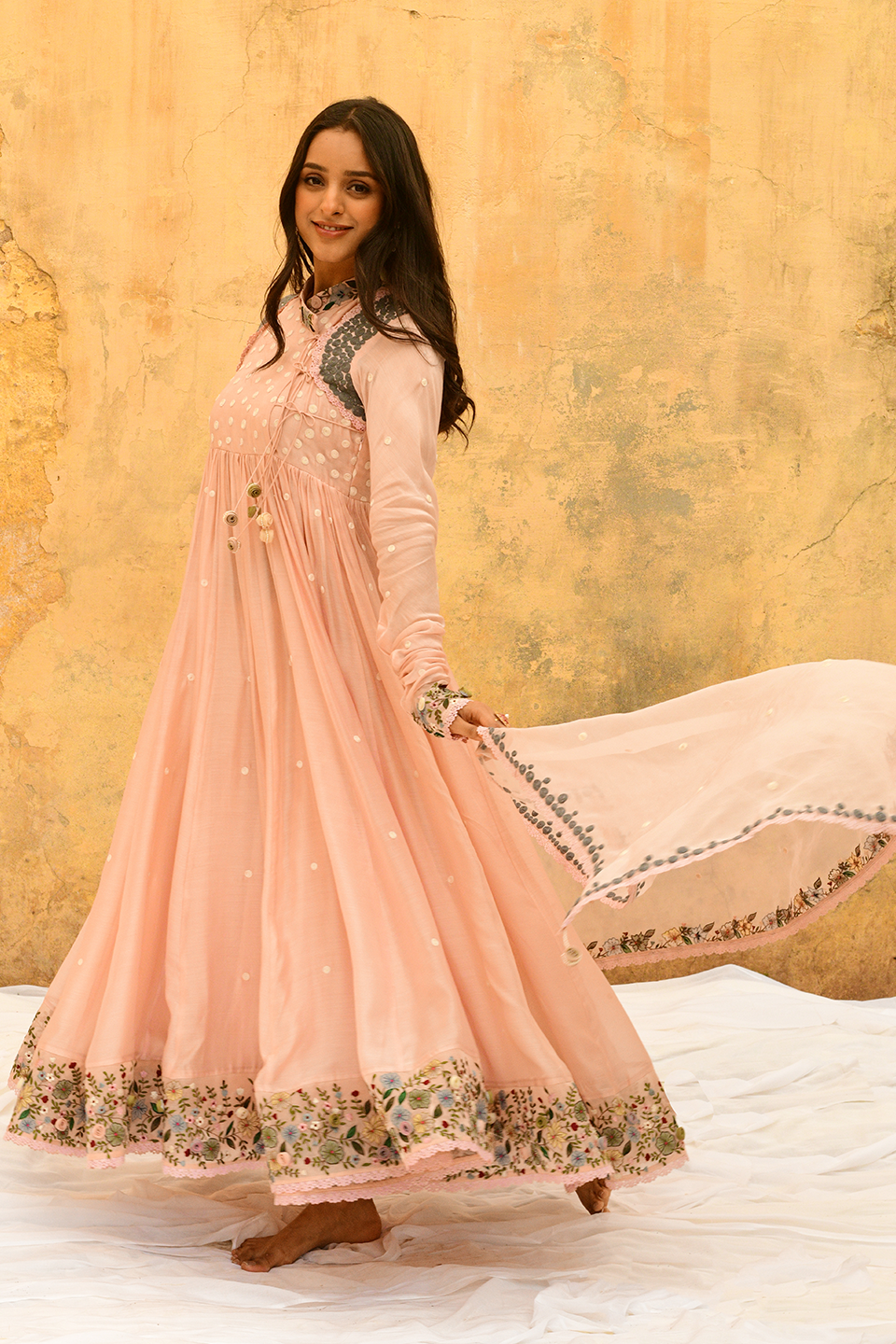 Pink Orchid Poshak Angrakha
