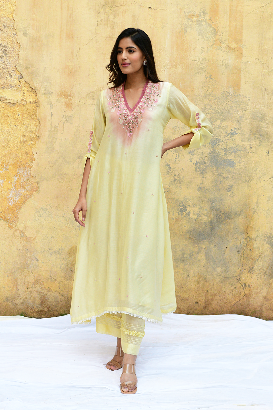 Lemon Yellow Mystic Knot Ombre Style