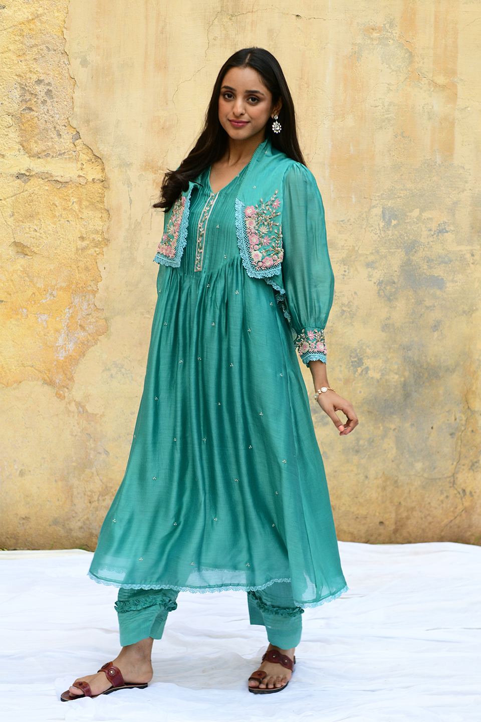 Teal Blue Mystic Knot Jacket Style