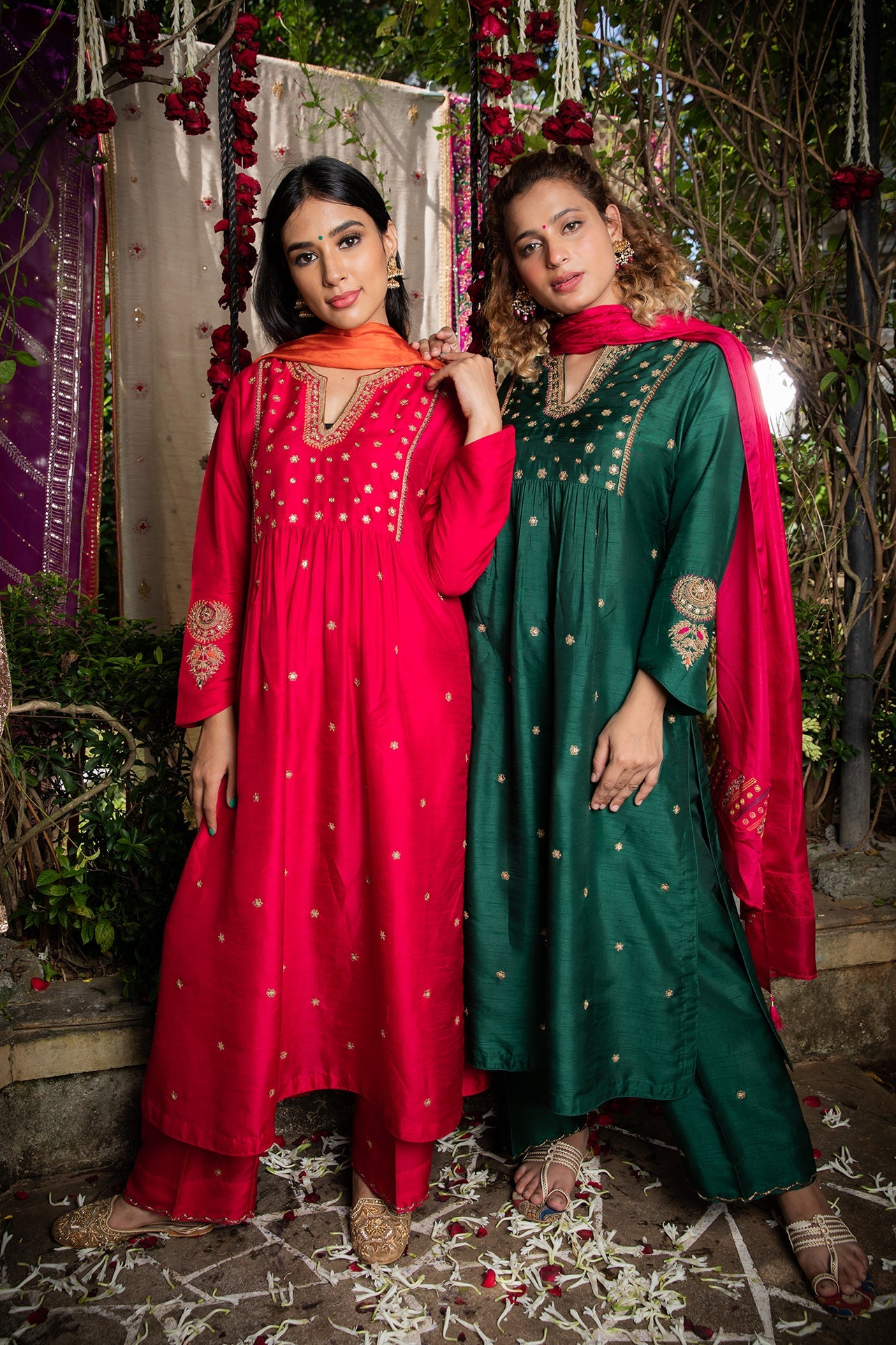 Pink Zardozi Kurta Set